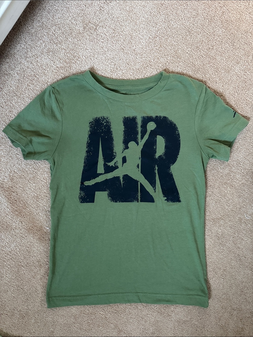 Nike Jordan Kids' Olive Green Graphic Tee